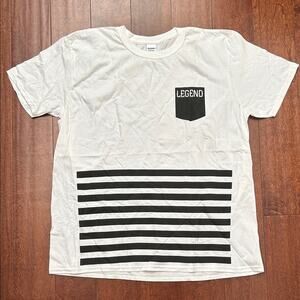 Born Legends Men’s White Graphic T-Shirt, Size XL